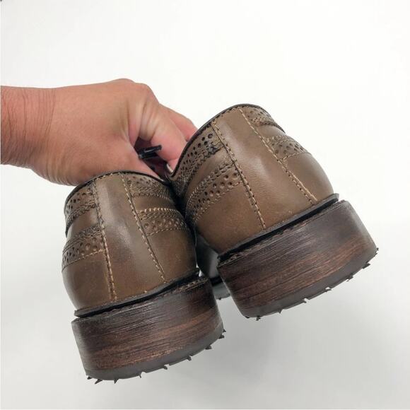 Frye Men's James Longwing Wingtip Derby Oxford Shoe Whiskey NEW Size 7.5 - Picture 4 of 7